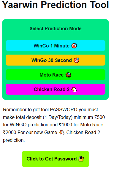 YaarWin – India Next Generation Online Gaming Platform (2026) 7 Yaarwin Game Prediction Tool